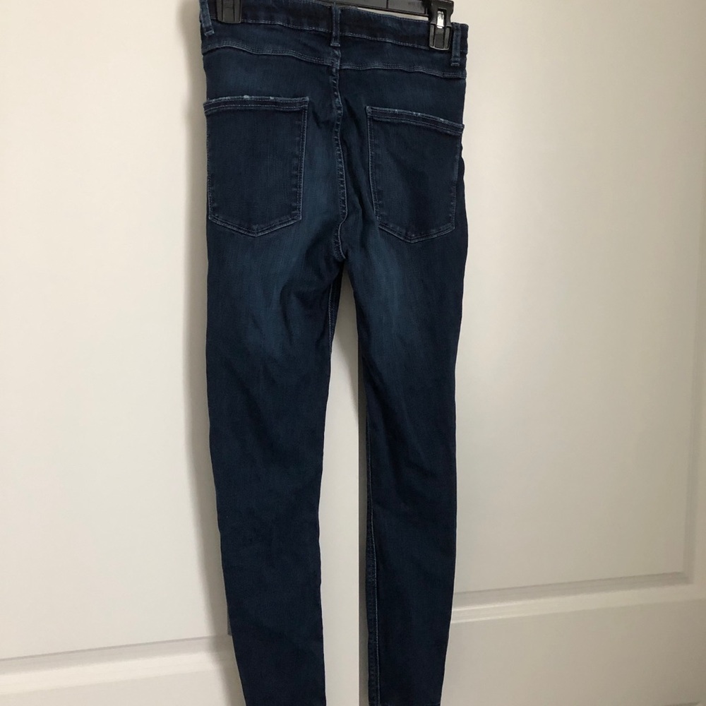 Indigo super stretchy high rise skinny jeans